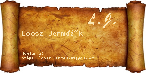 Loosz Jermák névjegykártya